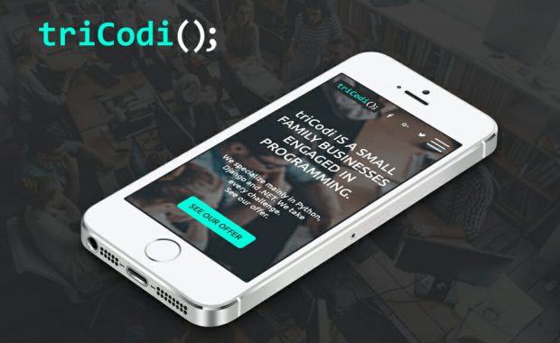 Nowoczesna mobilna strona dla firmy triCodi